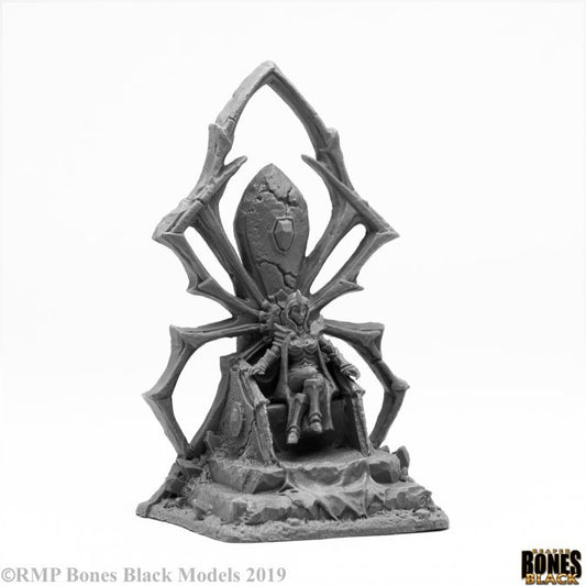 Bones Black: Dark Elf Queen on Throne [Reaper 44090]