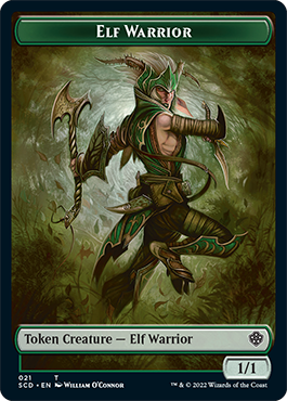 Elf Warrior // Soldier Double-Sided Token [Starter Commander Decks]
