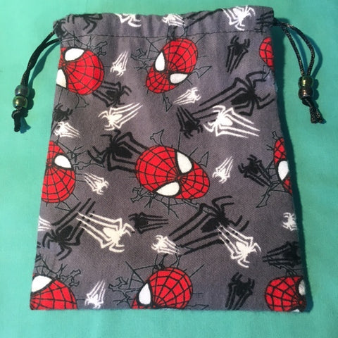 Dice Bag Handmade By Karyn: Spiderman Flannel