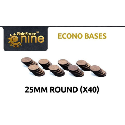 Econo Bases: 25mm round (40)