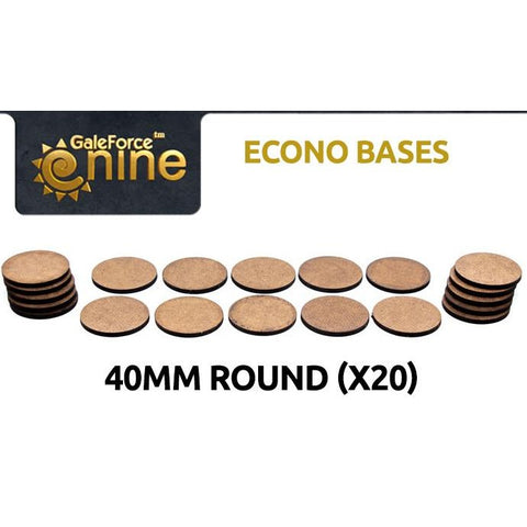 Econo Bases: 40mm round (20)