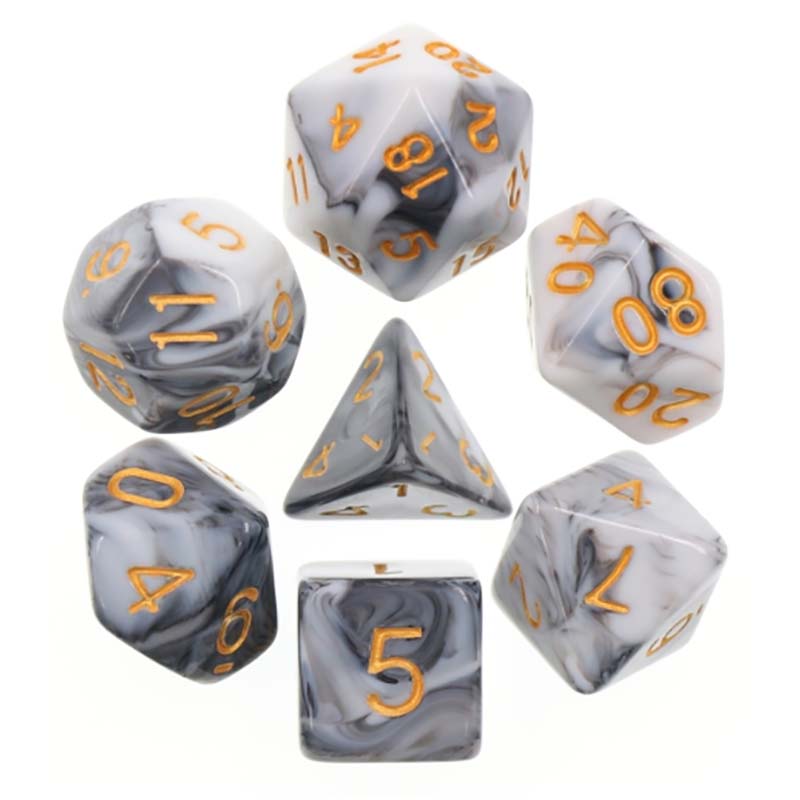 HD "Gilded Marble" Blend Standard Dice Set