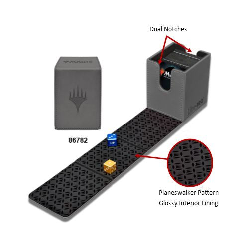 Ultra Pro: Magic The Gathering Alcove Flip Box - Gray - Alcove Planeswalker