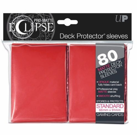 Ultra Pro Matte Eclipse 80-Count Sleeves Red