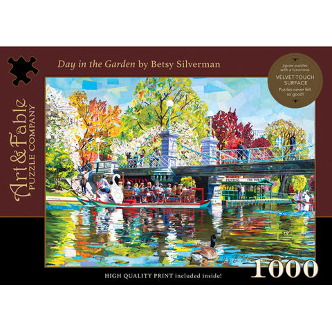 Day in the Garden: 1000-Piece Velvet-Touch Jigsaw Puzzle [With Print]