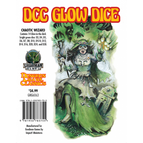 Chaotic Wizard Glow Dice Set: Dungeon Craw Classics - DCC