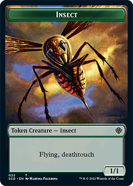 Insect // Human Warrior Double-Sided Token [Starter Commander Decks]