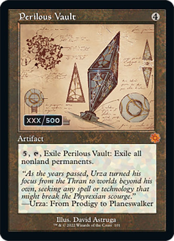 Perilous Vault (Retro Schematic) (Serial Numbered) [The Brothers' War Retro Artifacts]