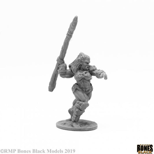 Bones Black: Jade Fire Spearman human female fighter  [Reaper 44094]