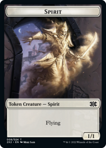 Spider // Spirit Double-sided Token [Double Masters 2022 Tokens]