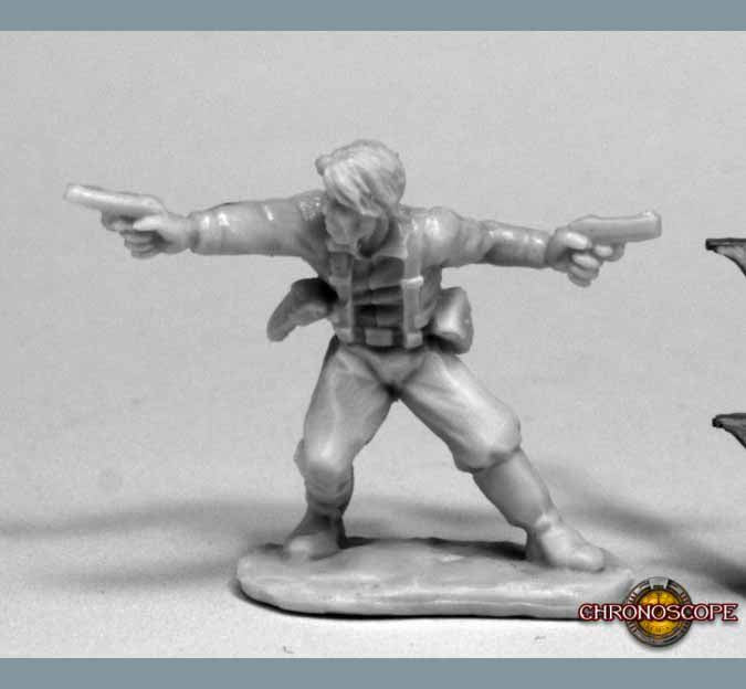 Jake Ryan, Hero Explorer, Human male w guns [Reaper 80074]