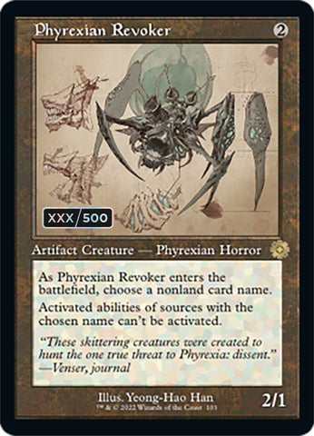Phyrexian Revoker (Retro Schematic) (Serial Numbered) [The Brothers' War Retro Artifacts]