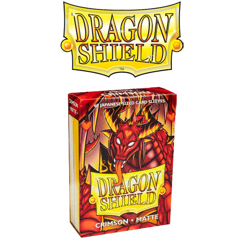 sale - Dragon Shield Sleeves: Japanese Matte Crimson Box of 60
