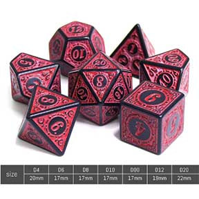 HD Opaque Standard Dice Set | Magic Flame (Red)