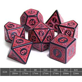 HD Magic Flame Opaque Dice Set [Red]