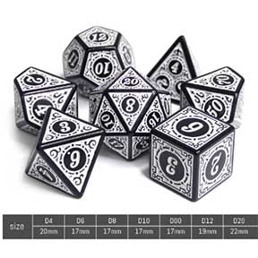 HD Opaque Standard Dice Set | Magic Flame (White)