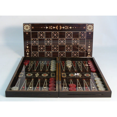 Backgammon- Floral Decoupage Backgammon