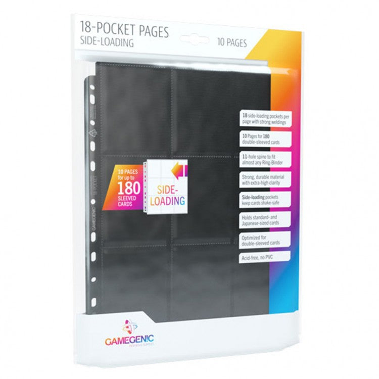 Sideloading 18 Pocket Page: Pack of 10 (Black)