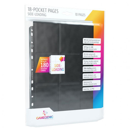 Sideloading 18 Pocket Page: Pack of 10 (Black)