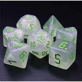 HS Gothic "The Chaos in Green" Galaxy Standard Dice Set