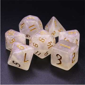 HS Gothic "The Chaos in Gold" Galaxy Standard Dice Set