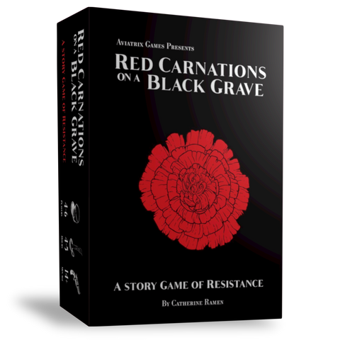 sale - Red Carnations on a Black Grave