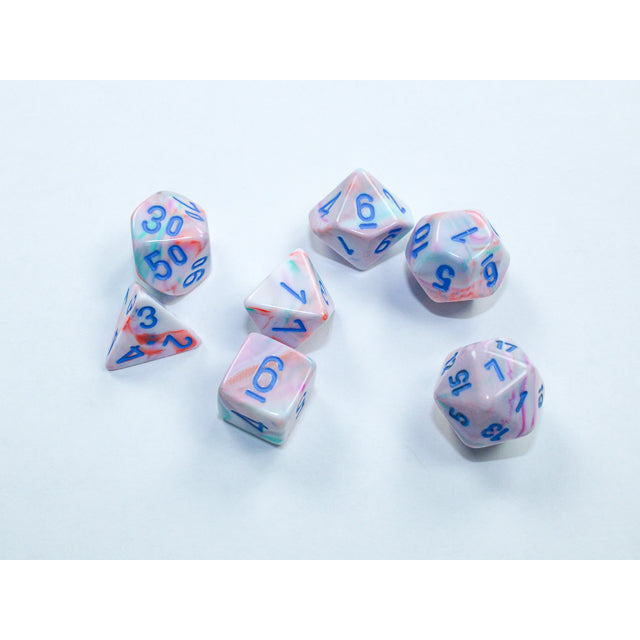 Mini-hedral Festive Series 7DPoly Dice Set | Blue Pop-Art
