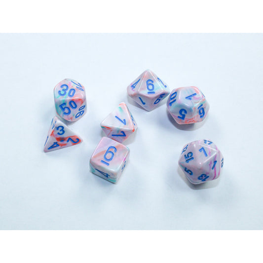 Mini-hedral Festive Series 7DPoly Dice Set | Blue Pop-Art