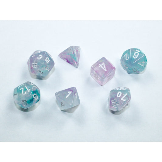 Mini-hedral Nebula Series 7DPoly Dice Set | Luminary Wisteria