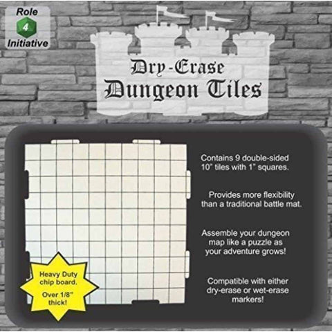 Dungeon Tiles: Dry-Erase White: Pack of 9 10-Inch Squares [R4I45001]
