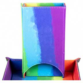 Rainbow Watercolor folding Dice Tower [MD548]