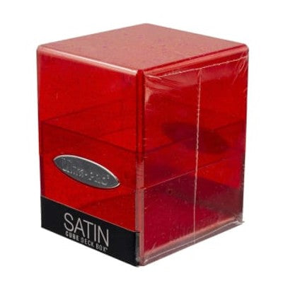 sale - Satin Cube: Glitter Red