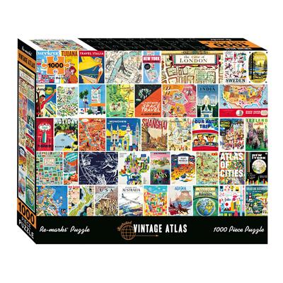 1000 Piece Vintage Atlas Puzzle