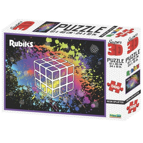 Puzzle: 3D: Rubik's Neon Splatter 150pc