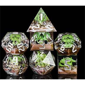 sale - DNR UD Resin Sharp Edge Standard Dice Set | Dragon