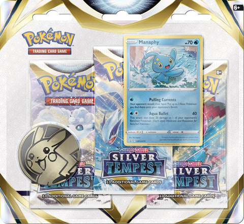 Pokemon Sword and Shield 12 Silver Tempest 3-Pack Blister
