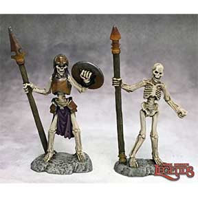 Skeleton Spearmen (2 metal figures) [Reaper 03757]