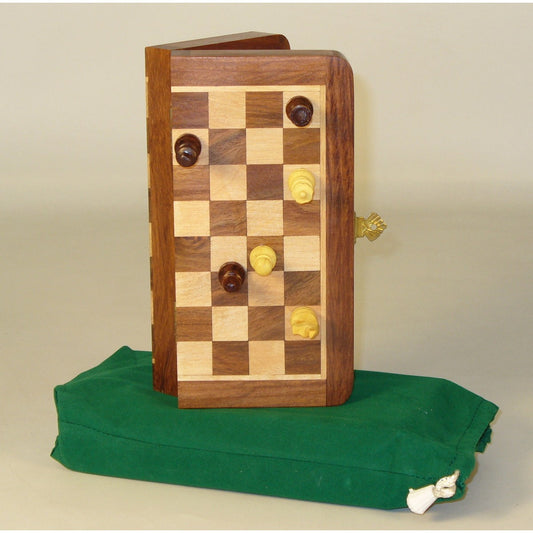 Chess Set - 7" Folding wood Magnetic Chess