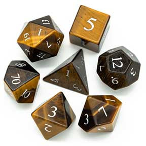 UD Gemstone Standard Dice Set | Tigers Eye