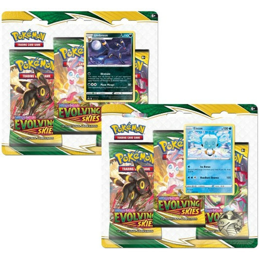 Pokemon Sword and Shield Evolving Skies 3-Pack Blister
