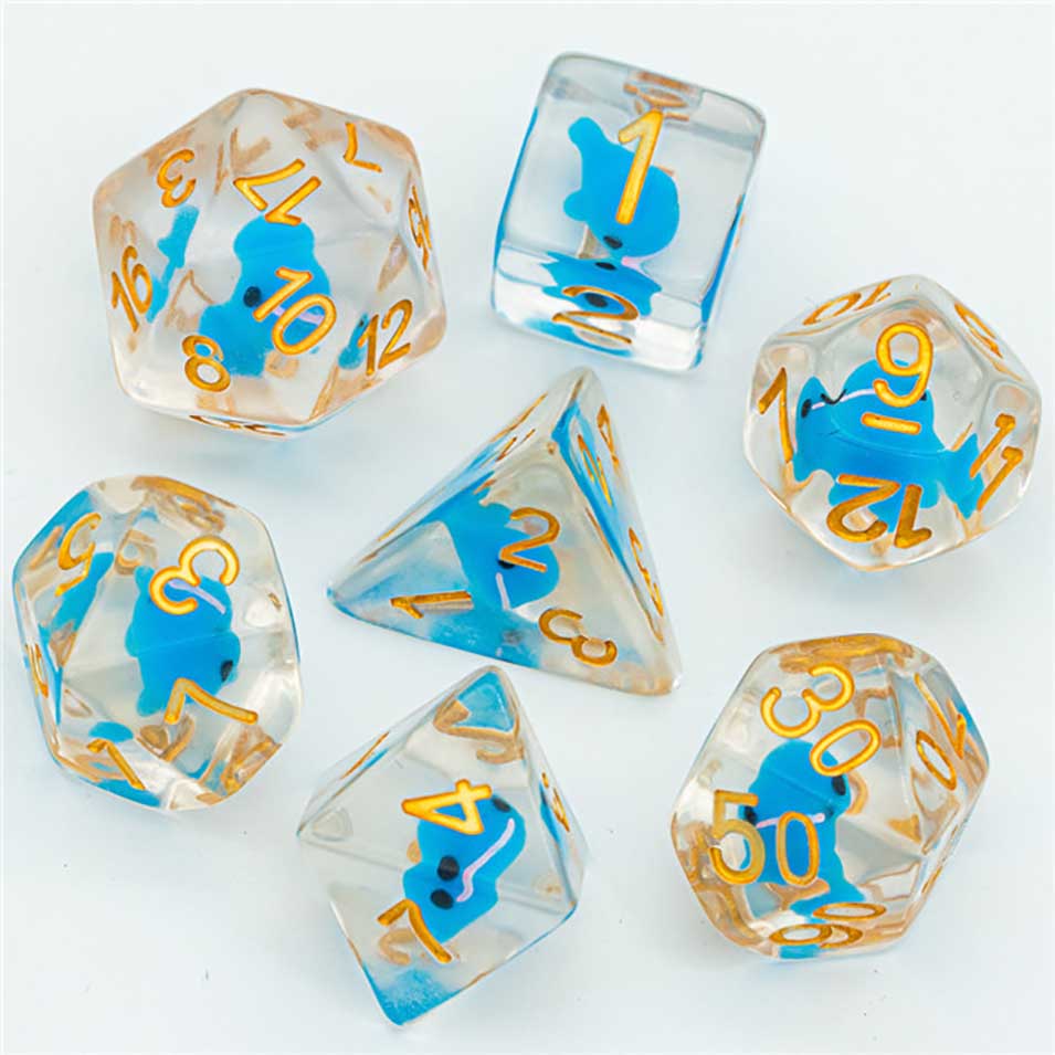 DNR UD Creature Inclusion Standard Dice Set | Blue Whale