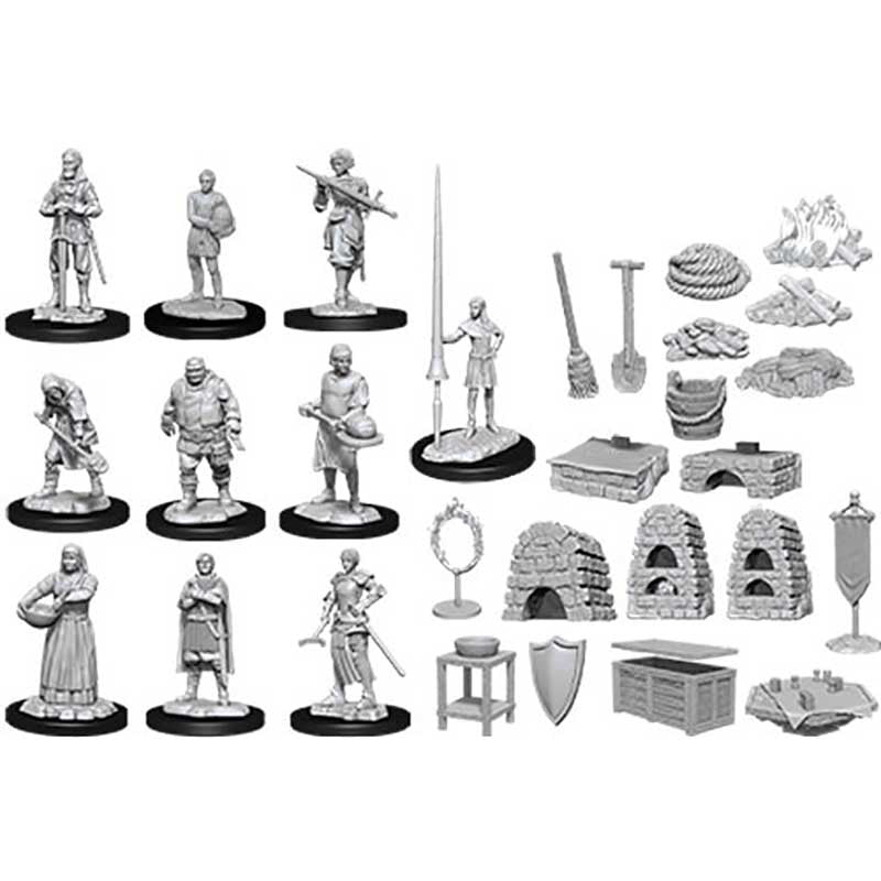 Wizkids Deep Cuts Mini: W12 Towns People Castle 2 Kingdom Retainers[WZK90121]