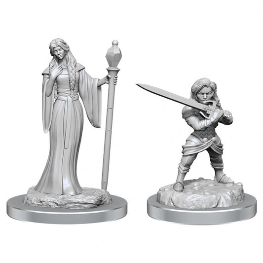 CR Mini: Human Wizard Female & Halfling Holy Warrior Female W3 [WZK90550]